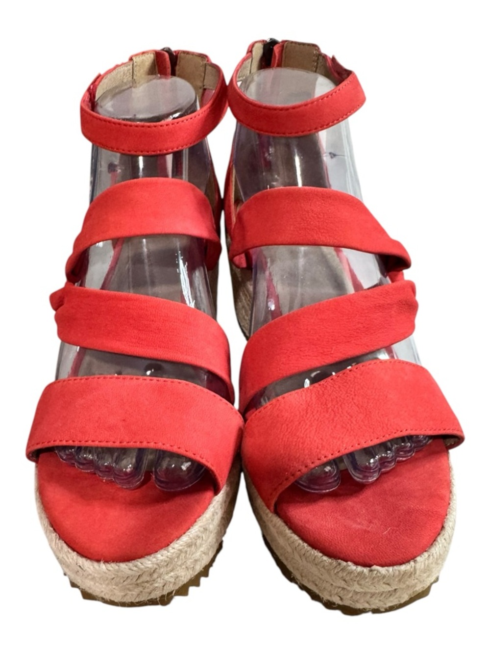 Eileen Fisher "Wisp" Espadrille Wedge Sandals icolor Hibiscus Size 8.5|NWT